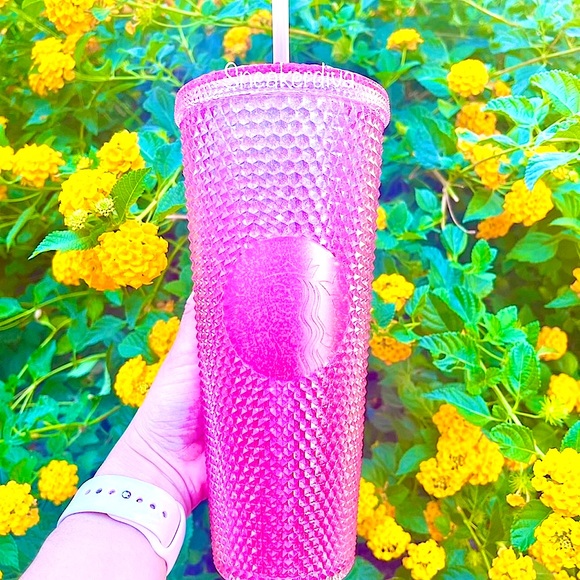 Starbucks Other - Starbucks💗China peach/pink gradient glitter studded cup💕